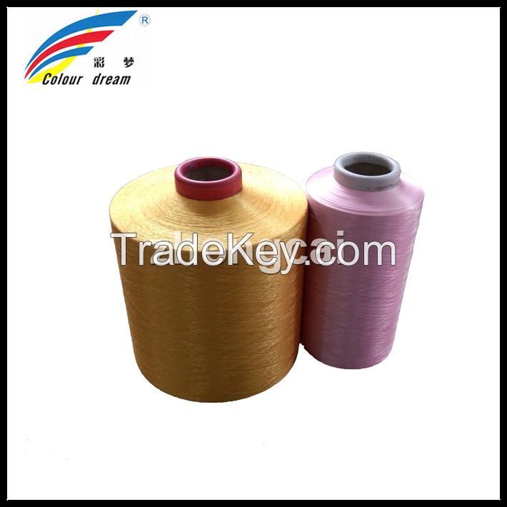 100% Polyester Yarn DTY(Draw Texturing Yarn),Color DTY 75D-600D,Semi-dull DTY ,Bright DTY