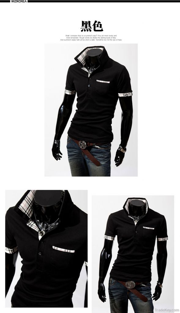 Summer men's best-selling fashion polo shirts with short sleeves