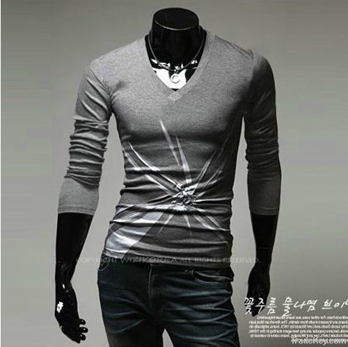 Long Sleeve V-Neck T-Shirts