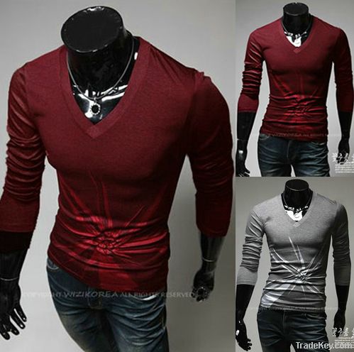 Long Sleeve V-Neck T-Shirts