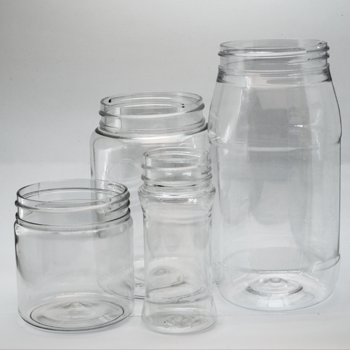 PET bottles and jars (5 to 250 ml) 
