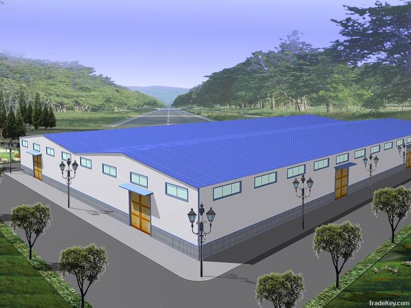 prefab light steel frame warehouse