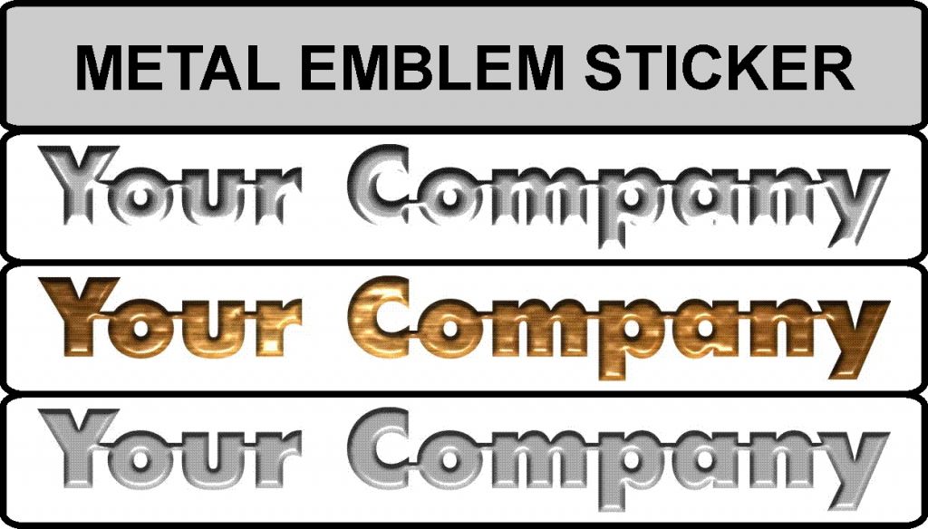 METAL EMBLEM STICKERS