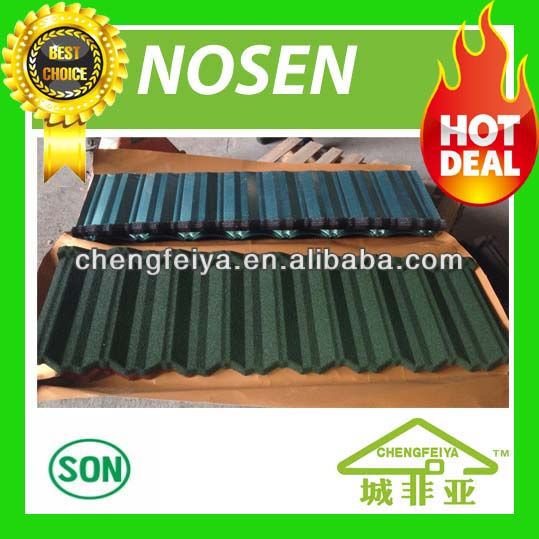 Price Interlocking design stone coated steel roofing tile