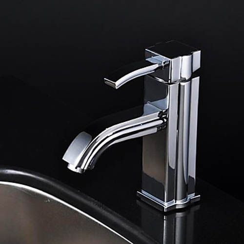 Chrome Single Handle Centerset Bathroom Sink Faucet