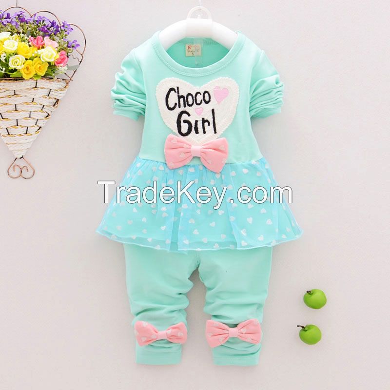 2015 children popular long shirts fashion design for spring and autumn