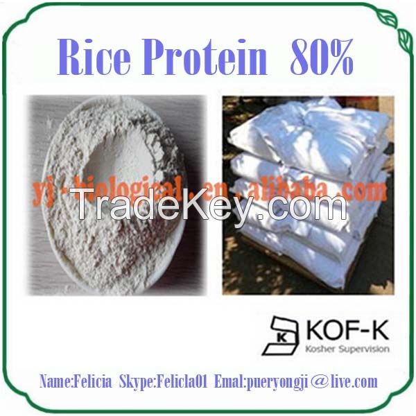 Natural flavoured rice protein supplement for food additives