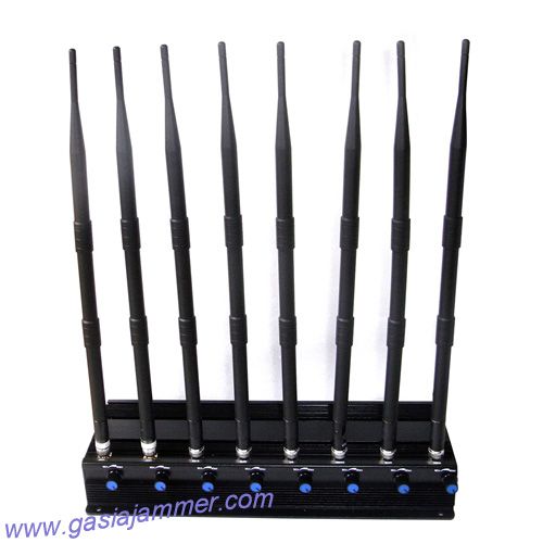  Adjustable 8 Antennas High Power Lojack/ WiFi/ VHF/ UHF Jammer