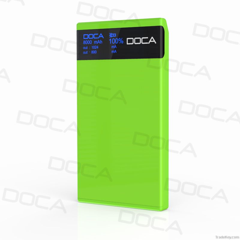 8000mah ultra thin polymer portable charger for mobile phone