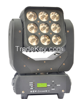 9pcs *10w RBGW Matrix Led Moving Head