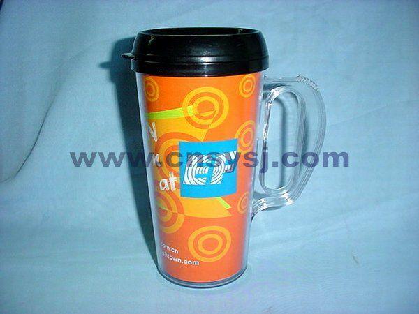 Double-wall advertising cup