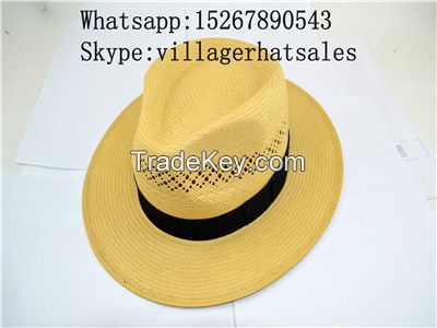 VG-M30022014 Men's ya Safri handmade straw hat Natural Beaded Trim Dec