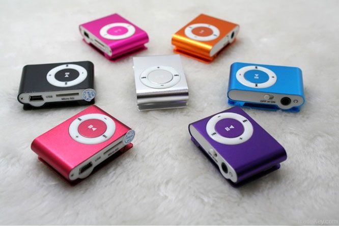 cheap mini clip mp3 player support FM, micro SD/TF card