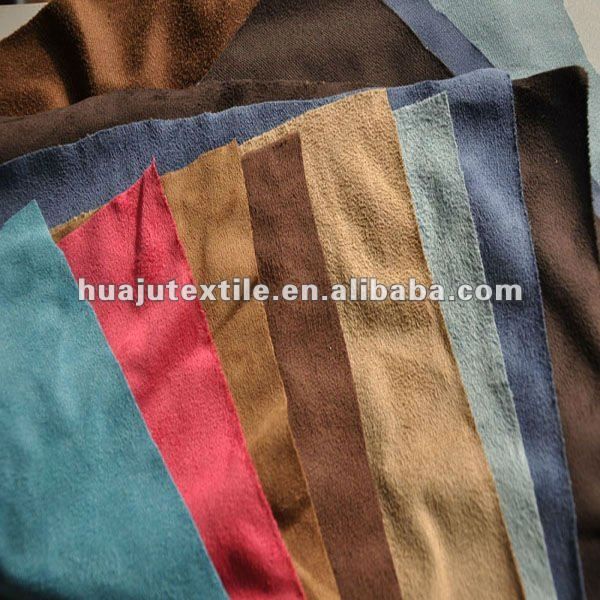 100% polyester sueded velvet fabric 