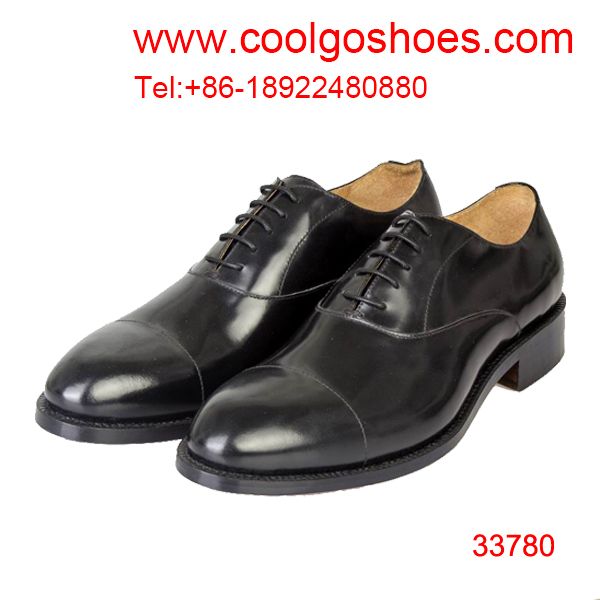 Coolgo smooth shinning patent calfskin goodyear shoes for men 