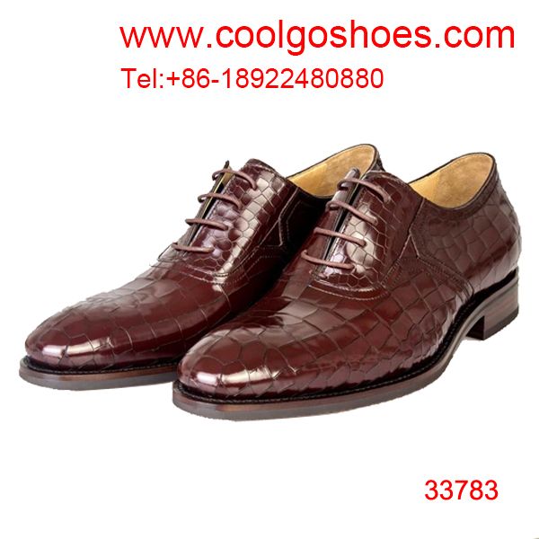 Coolgo brown stone stripes goodyear men dress shoes