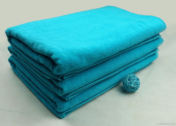 Bright colored towel for hotel use