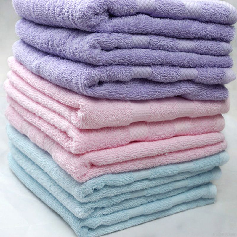 Bright colored towel for hotel use