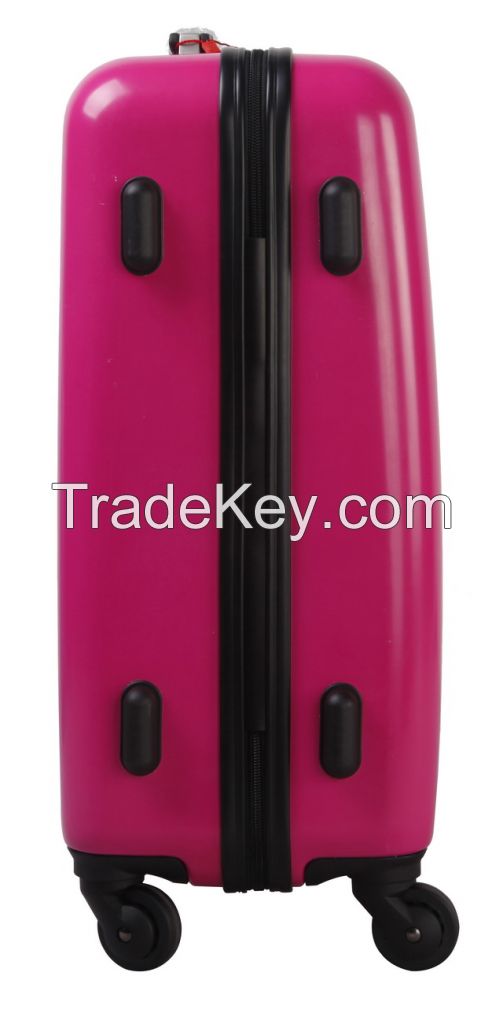 Rose red TSA locked luggage with 210 D nylon lining