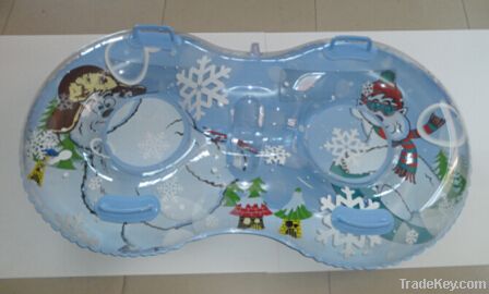 Heavy duty 2 person inflatable snow sled tube