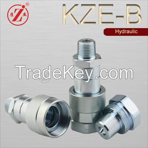 KZE-B carbon steel thread-to-connect high pressure hydraulic quick disconnects