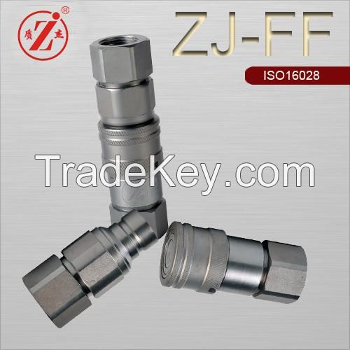 ZJ-FF flat face non-spill type ISO16028 quick disconnect coupling