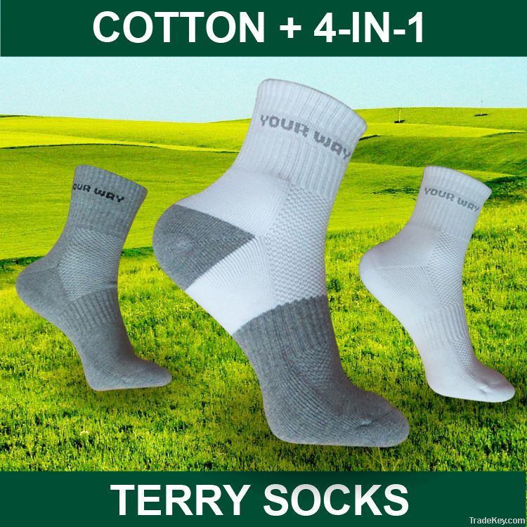 4-IN-1 TERRY SOCKS /DEODORIZATION SOCKS / ANTI-BACTERIA SOCKS