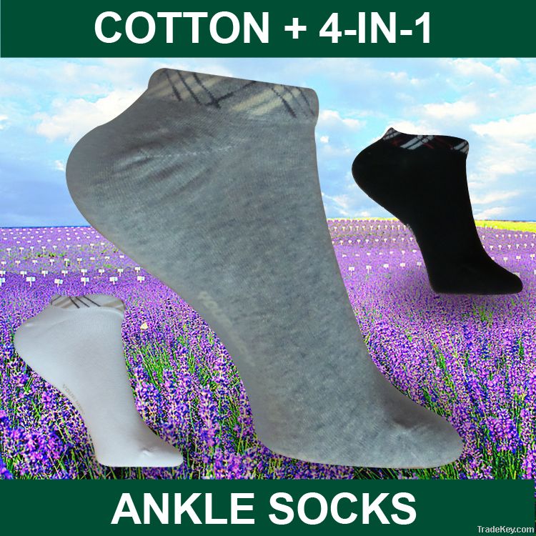 4-IN-1 ANKELE SOCKS / ANTI-BACTERIAL SOCKS / NEGATIVE ION SOCKS