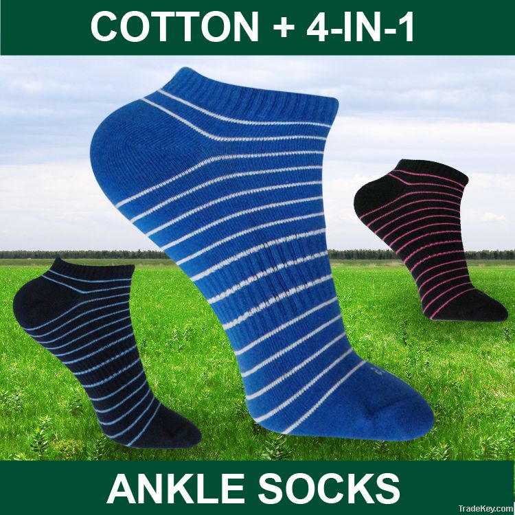 4-IN-1 ANKLE SOCKS /DEODORIZATION SOCKS / NEG ATIVE ION SOCKS