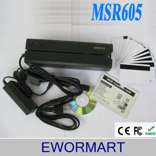 MSR605 smart magnetic card reader writer/MSR605 usb interface biggest size credit card reader writer