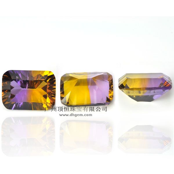  Natural Octagon Shape Hydrothermal Ametrine Quartz Stone Wholesale Price