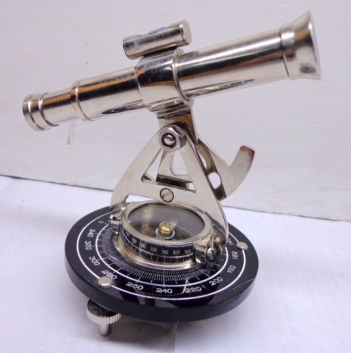 Brass Alidade Theodolite Compass