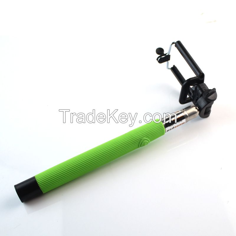 Smartphone Monopod Rechargable Flexible Wireless Bluetooth Shutter Remote Control Monopod for iphone Android 