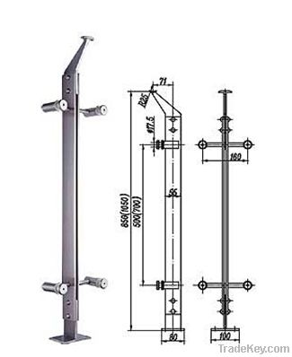 Open Large engineering stainless steel handrail