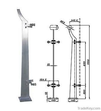 Simple  stainless steel handrail