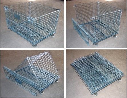 Foldable Industrial Metal Storage Basket