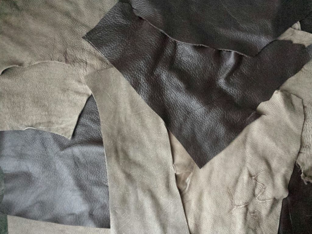 Leather scraps and offcuts