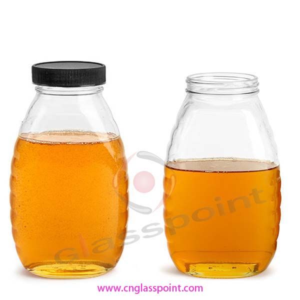 Hexagon/oval/octagon glass jars/food containers with metal/plastic cap