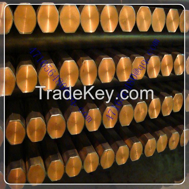 zirconium clad copper bar anode for electrolysis