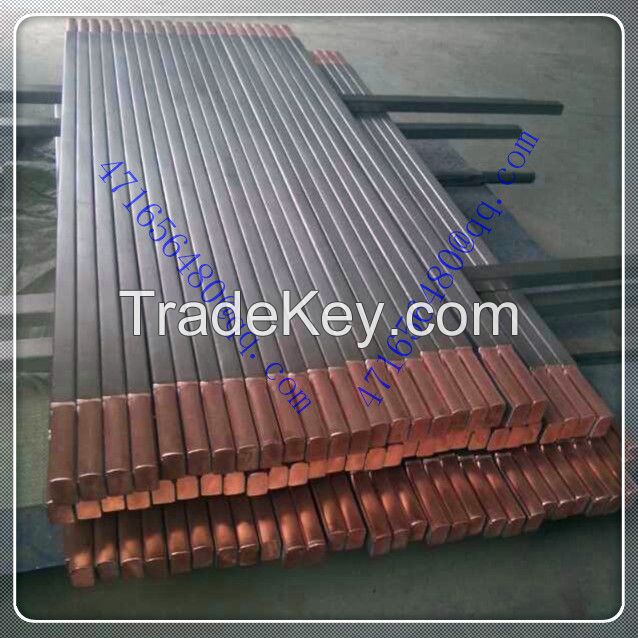 zirconium clad copper bar anode for electrolysis