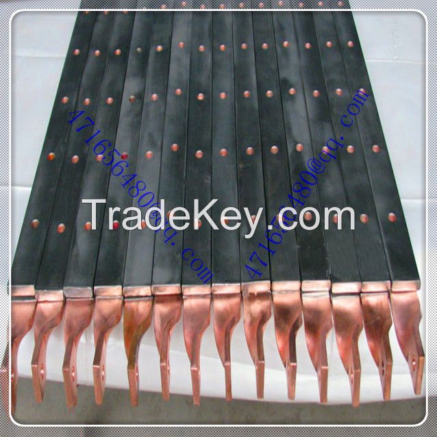 zirconium clad copper bar anode for electrolysis