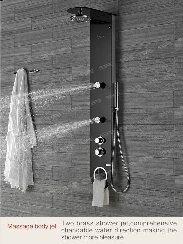 Tempered glass shower panel