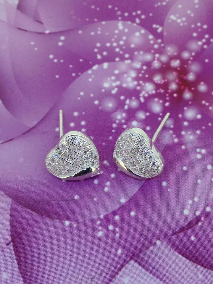 Silver Stud Earrings 925 italy