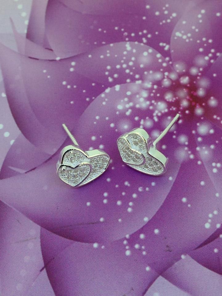 Silver Stud Earrings 925 italy