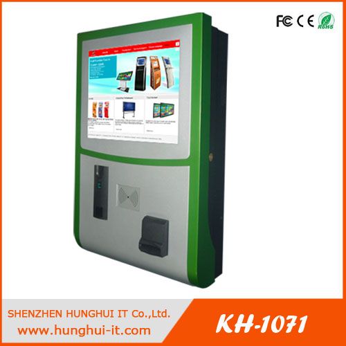 Touch Screen Payment Kiosk / Self Service Payment Kiosk with credit card reader / Cash Validator Payment Kiosk