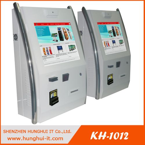 Touch Screen Payment Kiosk / Self Service Payment Kiosk with credit card reader / Cash Validator Payment Kiosk