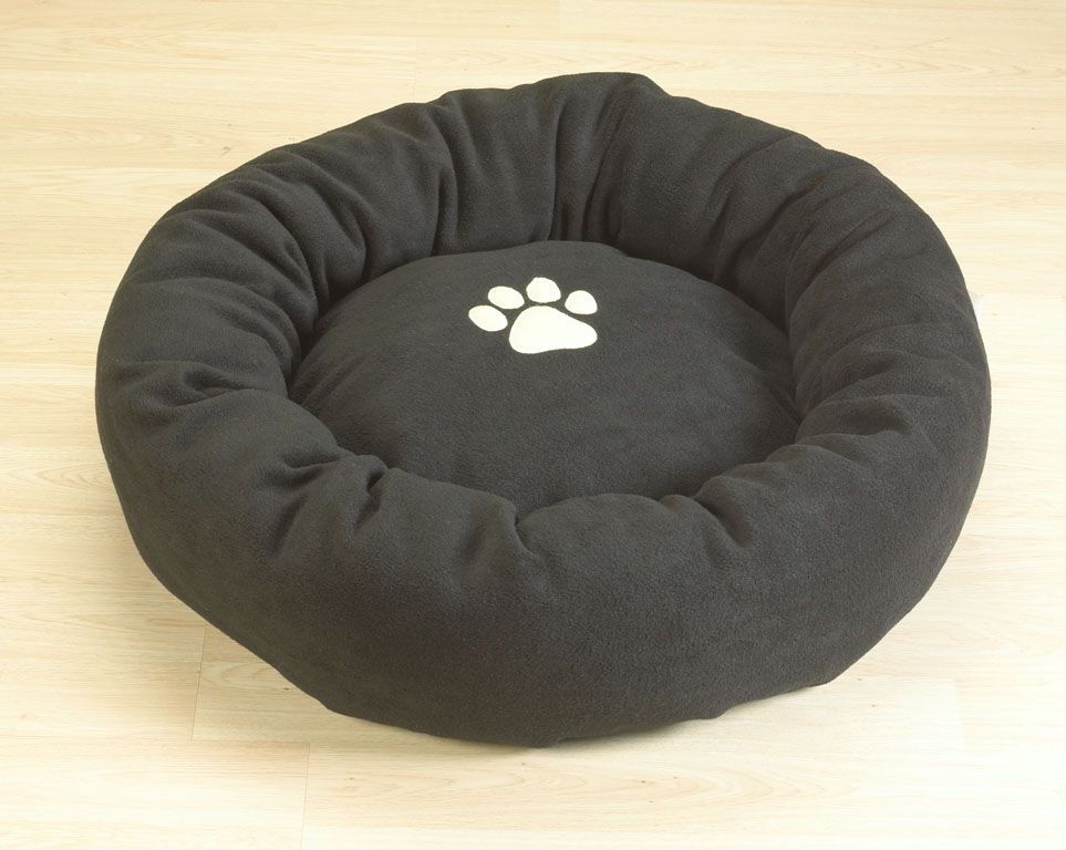 soft polar fleece donut dog bed 