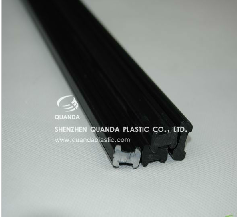 Black Extruded ABS Stiff Window Plastic Strip