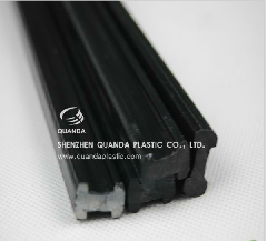 Black Extruded ABS Stiff Window Plastic Strip