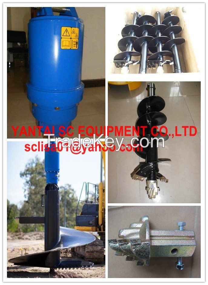 Earth drill, earth auger for excavator, backhoe, skid steer loader